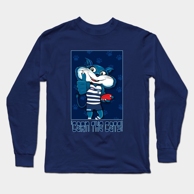 Geelong - 'CARN THE CATS! Long Sleeve T-Shirt by OG Ballers